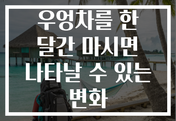 우엉차를 한 달간 마시면 나타날 수 있는 변화