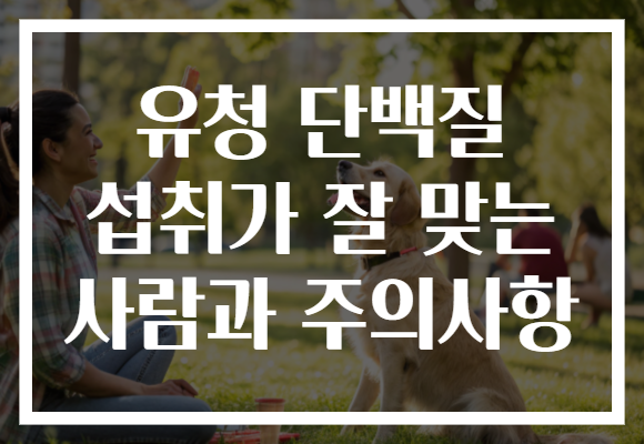 유청 단백질 섭취가 잘 맞는 사람과 주의사항