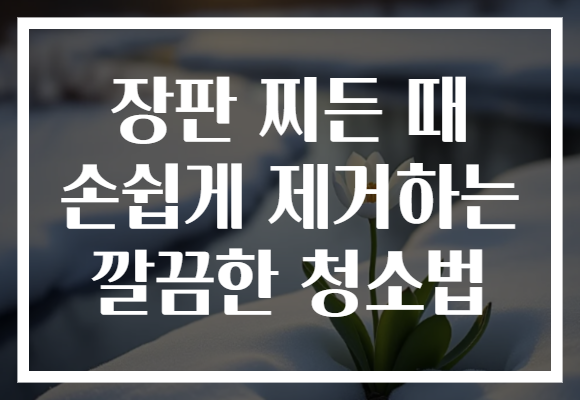 장판 찌든 때 손쉽게 제거하는 깔끔한 청소법