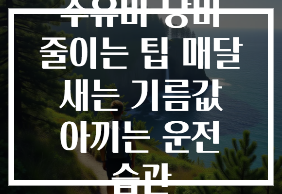 주유비 낭비 줄이는 팁 매달 새는 기름값 아끼는 운전 습관