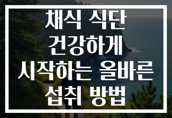채식 식단 건강하게 시작하는 올바른 섭취 방법