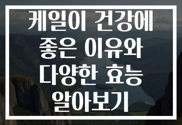 케일이 건강에 좋은 이유와 다양한 효능 알아보기