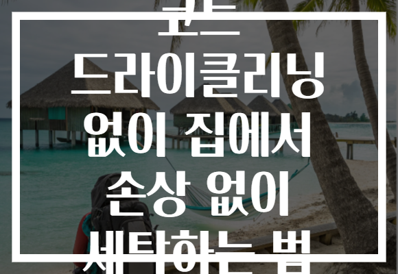 코트 드라이클리닝 없이 집에서 손상 없이 세탁하는 법