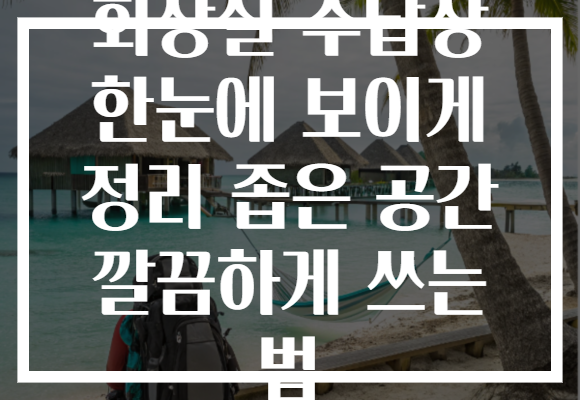 화장실 수납장 한눈에 보이게 정리 좁은 공간 깔끔하게 쓰는 법