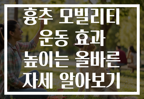 흉추 모빌리티 운동 효과 높이는 올바른 자세 알아보기