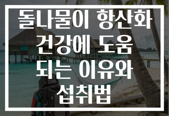 돌나물이 항산화 건강에 도움 되는 이유와 섭취법
