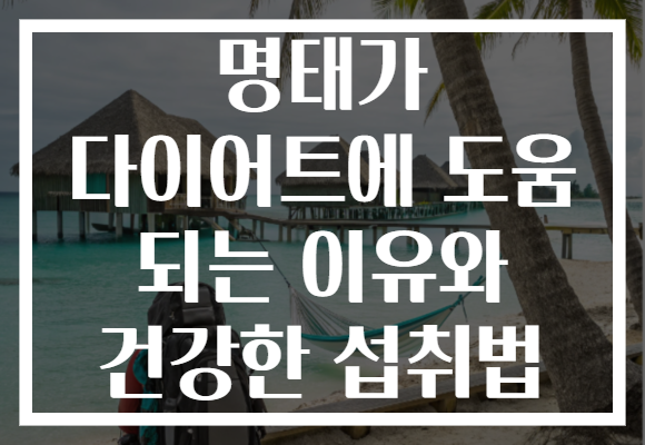 명태가 다이어트에 도움 되는 이유와 건강한 섭취법